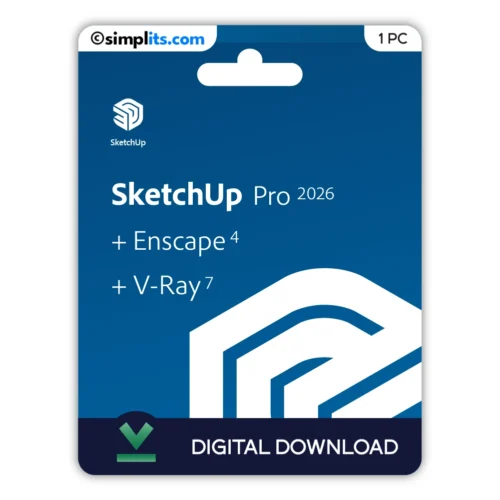 SketchUp Pro 2026 + V-Ray 7 + Enscape 4 (Windows)